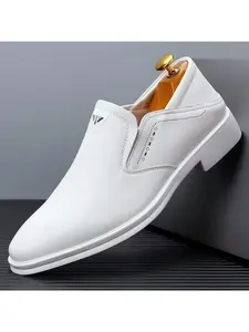 Men's One-Step Business Leather Shoes, Casual Lazy Loafers, Simple Versatile Formal Slip-Ons, Fashionable Daily Wear, All Seasons