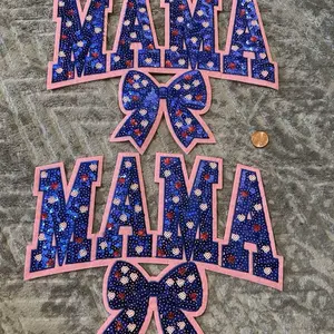 Glitter mama patch tee shirt