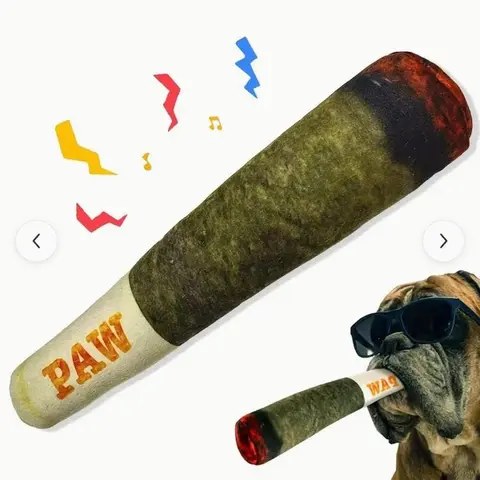 Animal Print Plush Dog Chew Bone Toys - Built-In Squeaker, Crinkle Paper, Cartoon Design, Easy Cleaning, Massages Gum, Reduces Dental Plaque, Relieves Anxiety, Durable Interactive Toys for Small-Medium-Large Dogs, Ideal for Special Occasions - MRWJ