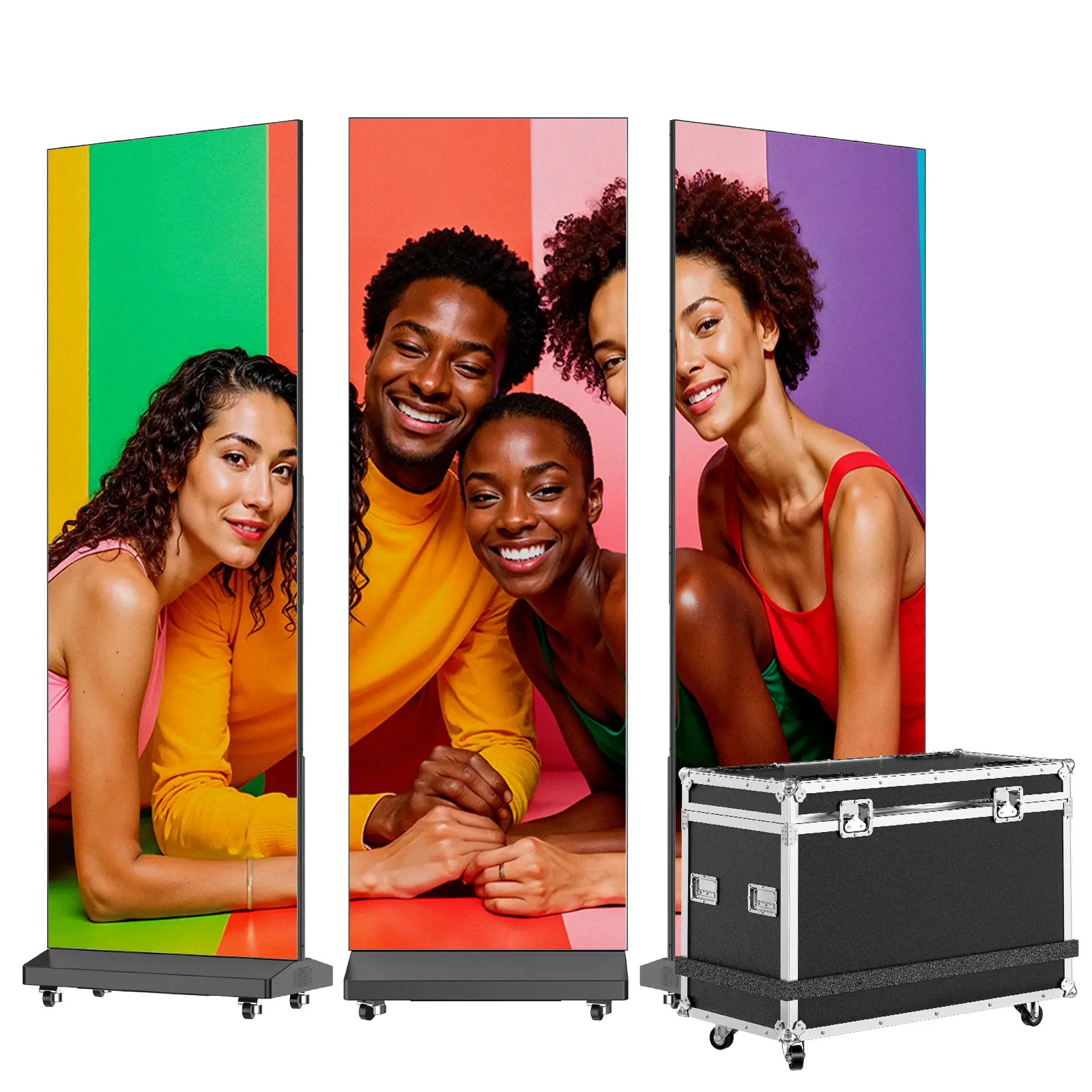 MWE Event Tech P1.86 Indoor LED Poster Screen – Foldable Splicing Digital Signage Display, GOB Shockproof, USB Plug-and-Play, WiFi & App Control for Events, Rentals & Retail Ads
