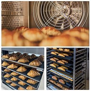Kolice Commercial Heavy Duty Hot Air Convection Oven,Electric Convection Oven for Baking Breads,Cakes,Cookies - 9500W,220V 3 Phase,Trolley Rotation System,Come with Bottom Frame & 5 Trays