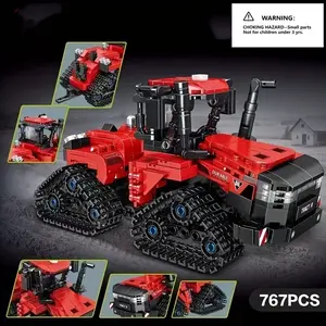 767pcs Tractor Model Building Set, Desk Display Office Art Block Decor, Mechanical Beauty Collection, Halloween Christmas Gift, Collector Set