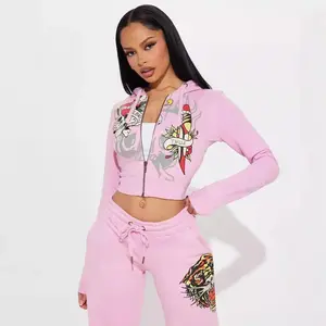 2026 fashion sports outfit set - two-piece set, zipper long-sleeved short-sleeved top paired with fitted pants