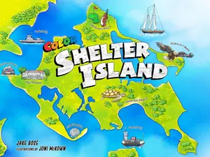 Color Shelter Island coloring guidebook