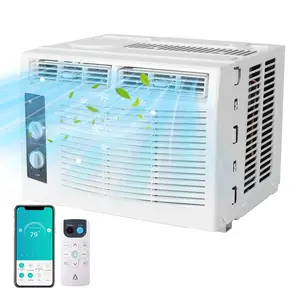 Powerful 5000 BTU Window Air Conditioner – Quiet, Energy Efficient AC, 3 Modes (Cool/Dry/Fan), 7 Speeds, Reusable Filter, Fast Cooling for Rooms up to 150 Sq.Ft, 110-115V – Ideal for Apartments, Dorms, Bedrooms, Offices