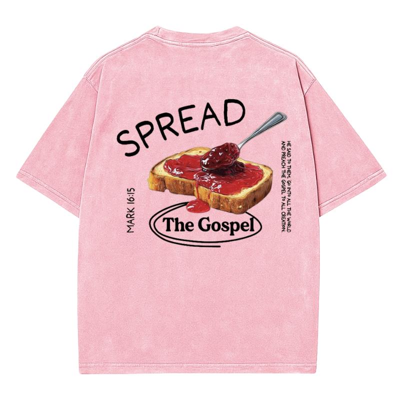 Spread The Gospel Christian Shirt, Christian Graphic Tee, Faith Based T-Shirt, Inspirational Bible Quote Shirt, Religious Gift for Women, Casual Cotton Short Sleeve Top