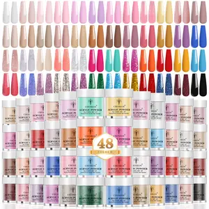 48-Color Crystal Nail Powder Set, Unscented, Sparkling Cat Eye Effect, Vibrant Manicure Gift Box, Perfect for All Seasons, Ideal Christmas & New Year Present for Lovers, Girlfriends