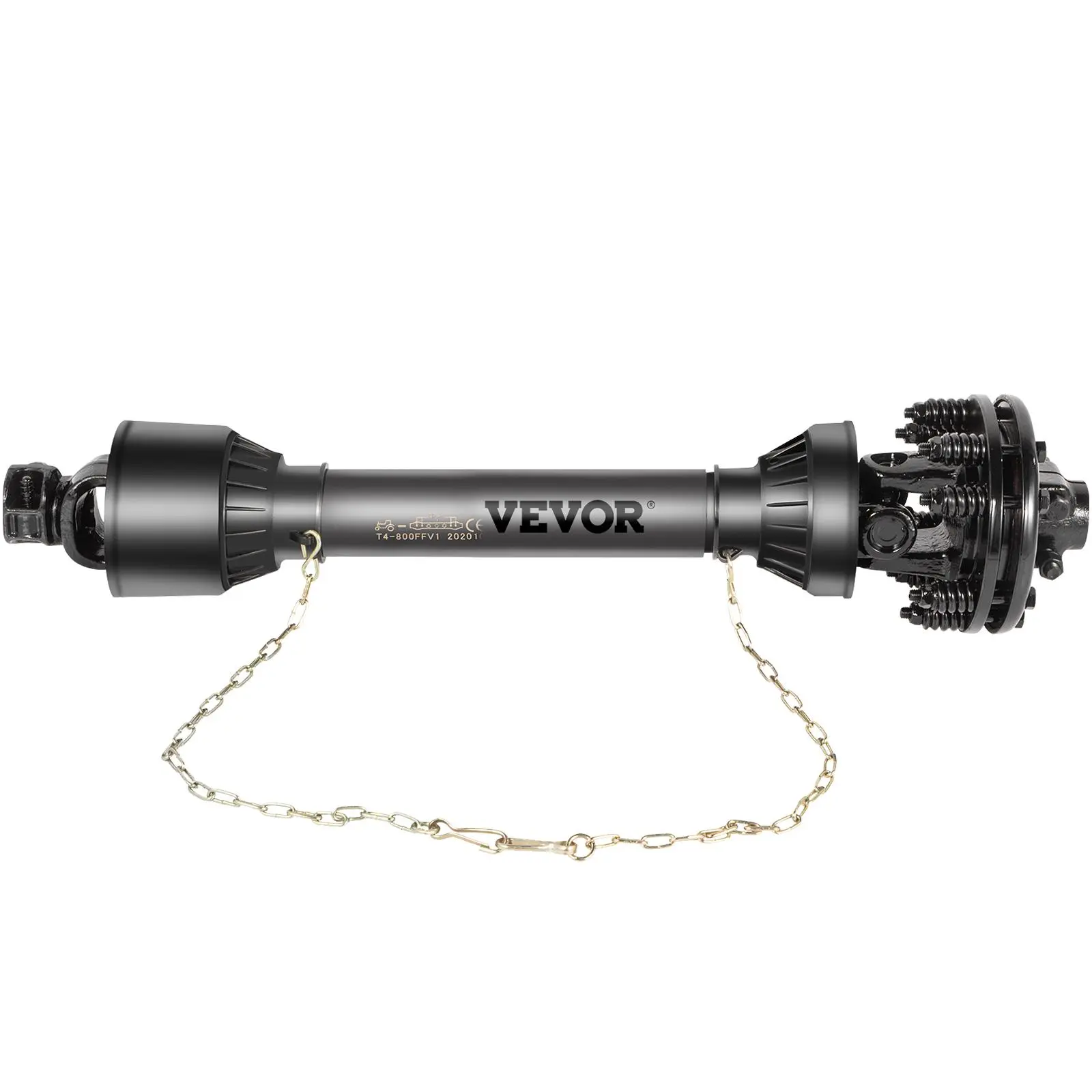【SummerFinds】VEVOR PTO Shaft, 1-3/8\" PTO Drive Shaft, 6 Spline Both Ends PTO Driveline Shaft, Series 5 Tractor PTO Shaft, 43\"-57\" Brush Hog PTO Shaft, Black PTO Shaft with Slip Clutch for Bush Hog/Finish Mower