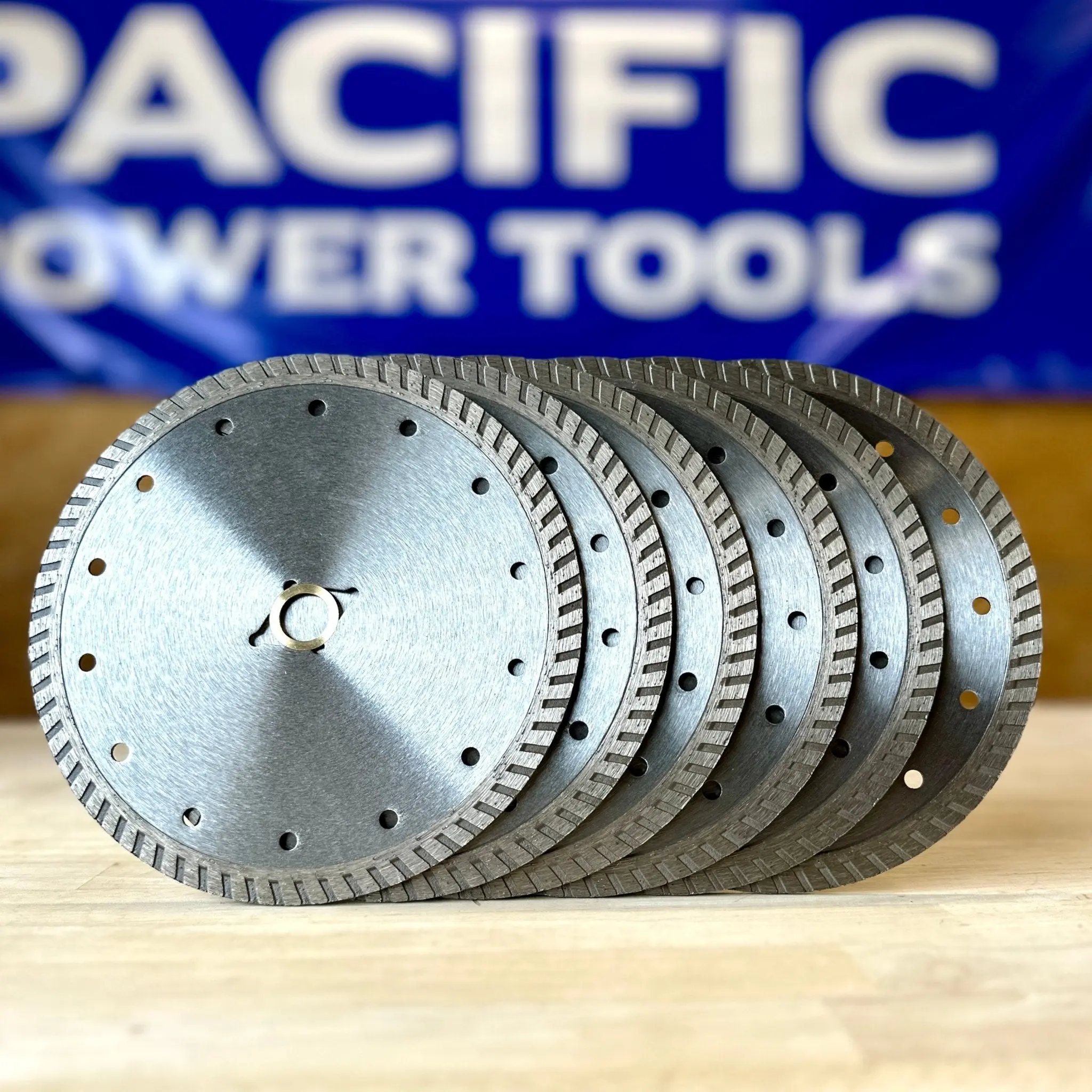 7" Turbo Diamond Blades, 5-Pack for Construction, Cutting Block Materials, Power Tool Accessory