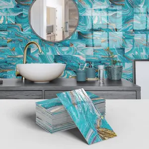 Marble Pattern Wall Sticker, Waterproof Self-adhesive Wallpaper, Peel and Stick Wallpaper Designs, Wallpaper Suitable for Kitchens, Living Rooms, Bathrooms Wall Decor, Marble Backsplash Wallpaper