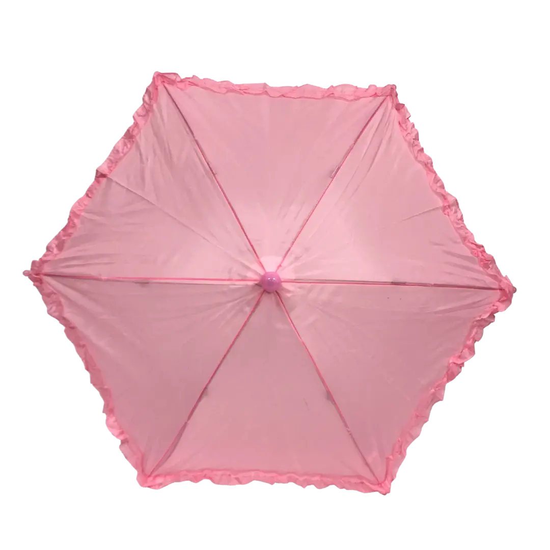 Light Pink Umbrella with Ruffle 14.5" (Each) Light Pink Umbrella with Ruffle 14.5" (Each)
