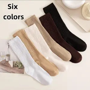 6 Pairs Slouchy Socks Knee High Long Scrunch Socks for Everyday Wear All Seasons Versatile Casual Outfits