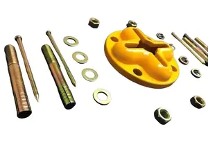 AUTO BODY FLOOR SYSTEM ANCHOR POT SET WITH 4 SLOTS BOLTS INCLUDED