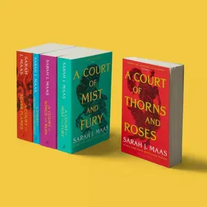 Sarah J. Maas A Court of Thorns and Roses ACOTAR 5 Book Series Collection Set: Thorns and Roses, Mist and Fury, Wings and Ruin, Frost and Starlight, Silver Flames Fantasy Romance Books