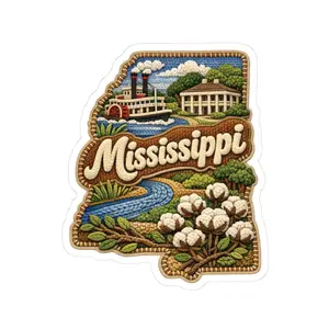 ColorFlow | Mississippi Delta Story Vinyl Sticker | Cotton Fields River Bends and Southern Legacy Art