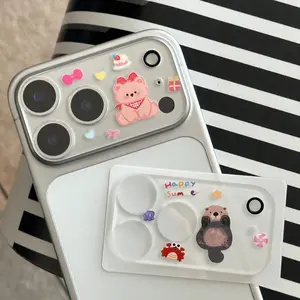 Xin Yi Cartoon Transparent Gopher Elephant Dog Camera Lens Protector for iPhone 17 Pro Max, New Glass Protection Film for Apple Smartphones Accessories