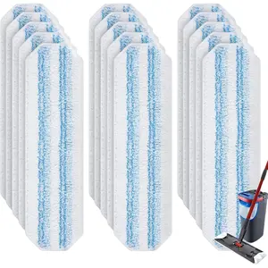 15 Pack Microfiber Mop Pads for  H2prO Flat Mop System, Washable and  Mop Replacement Heads for Floor Deep Cleaning, Mop Pad Refills for Wet Dry Floor