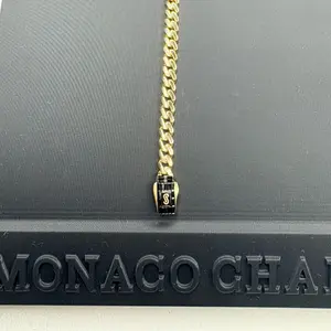 Monaco 10k Gold Bracelet black edition 7.5 5mm