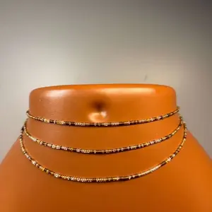 3 for 24.99 - 50 Inches Auntie Ama Glass Waist beads, Versatile Styling