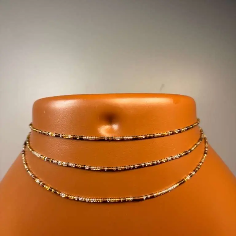 3 for 24.99 - 50 Inches Auntie Ama Glass Waist beads, Versatile Styling