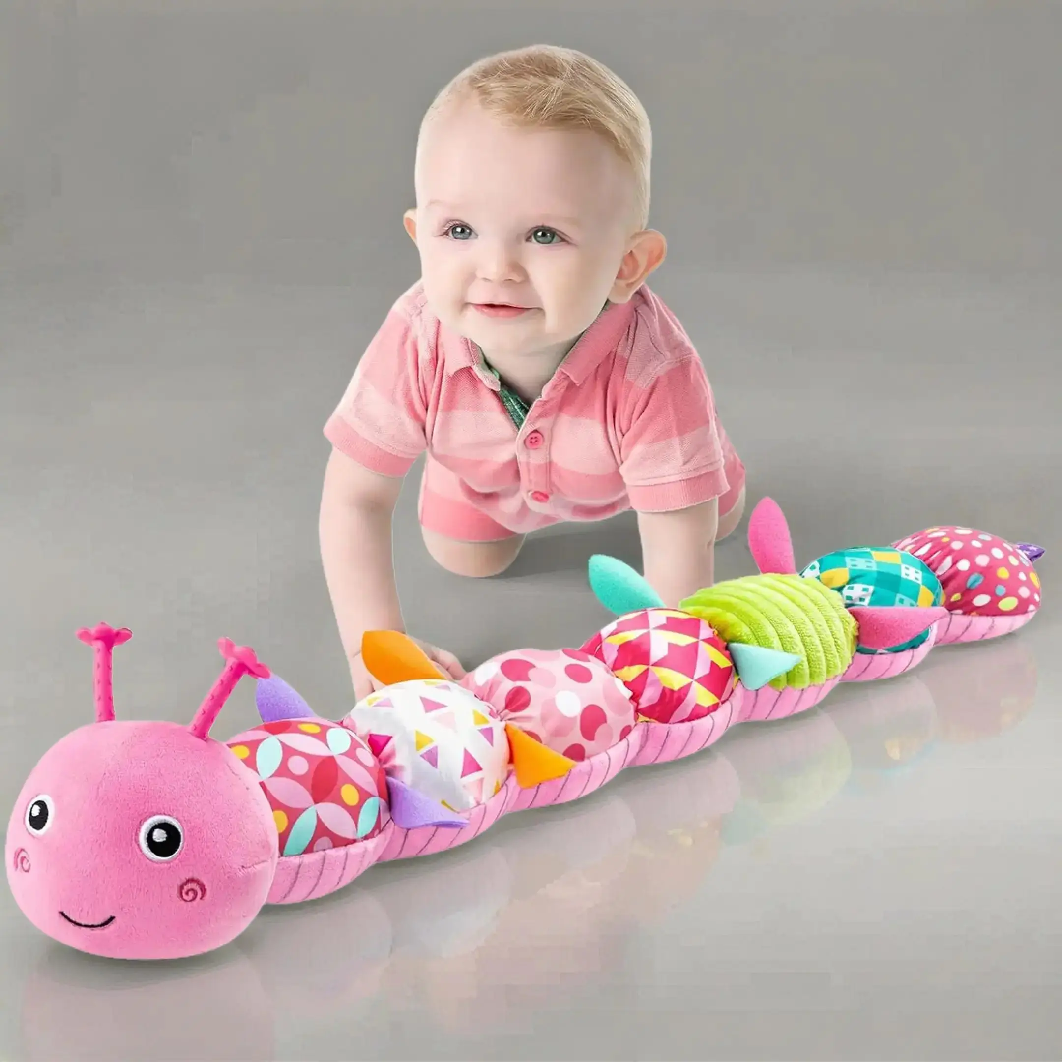 Soft Stuffed Caterpillars Musical Play Toy, 1 Count Cute Baby Infant Musical Stuffed Soft Animal Toy, Birthday Gift for Newborn Baby Girl & Boy, Kids