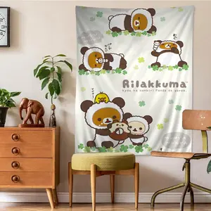 Cute Cartoon R-Rilakkuma Hippie Wall Hanging Tapestries Bohemian Wall Tapestries Mandala INS Home Decor