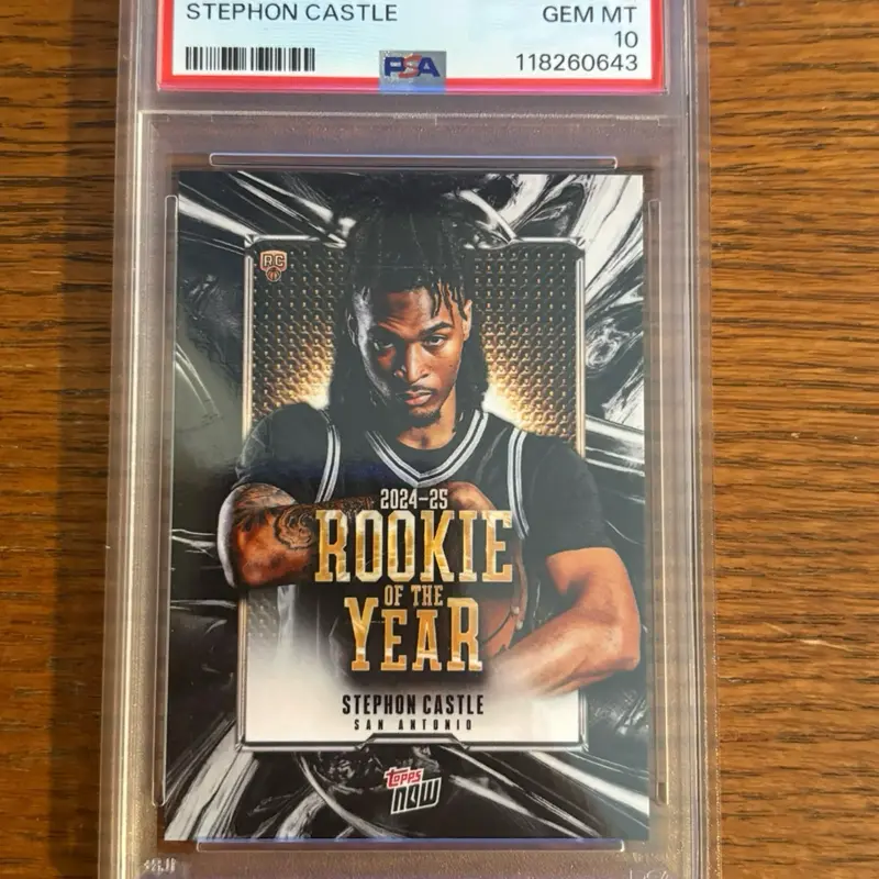Stephon Castle Topps Now Rookie of the Year PSA-10 Trading Card