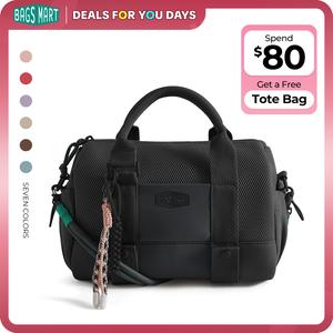 BAGSMART Reiki Mini Gym Compact Duffle Bag (9.84" x 5.9" x 6.69") 5.5L Capacity, Waterproof PVC Pocket, Adjustable Bottom Straps, Elastic side pockets, Ideal for Gym & Daily Use Memorial Day DealsForYouDays&Spotlight Day