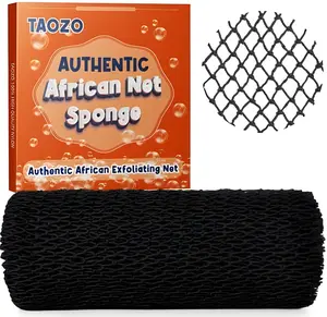Authentic African Net Sponge – Long Exfoliating Bath Net, Shower Body Scrubber & Wash Rag for Smooth Skin
