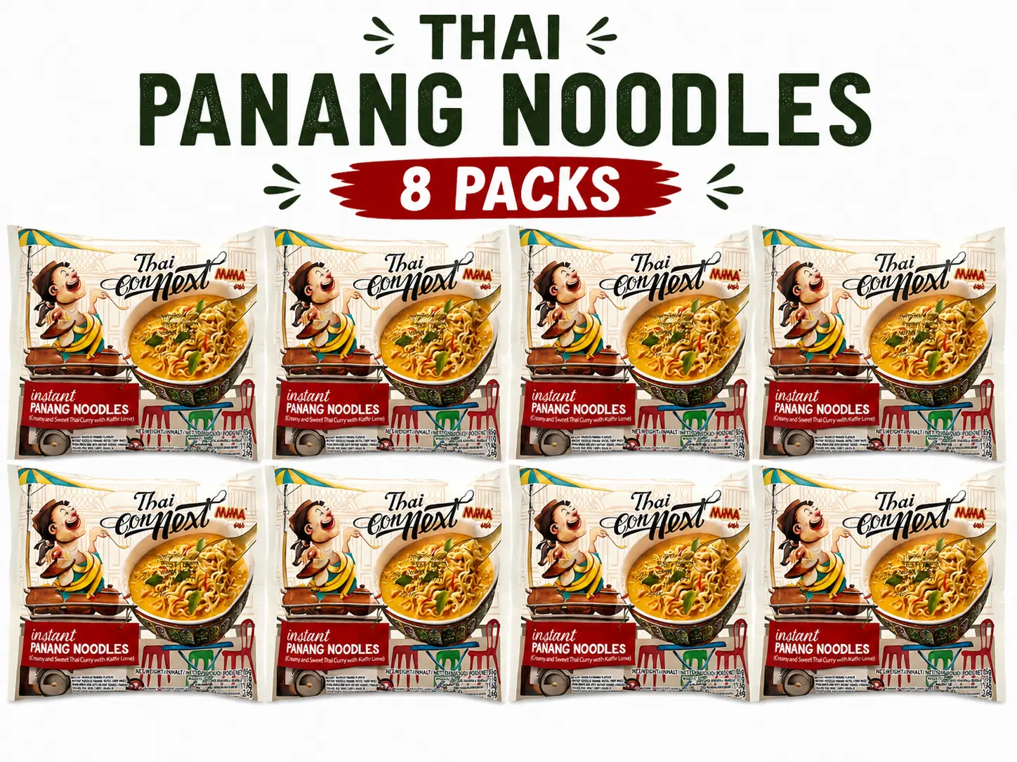 Mama Thai Connext Instant Panang Curry Noodles 8 packs