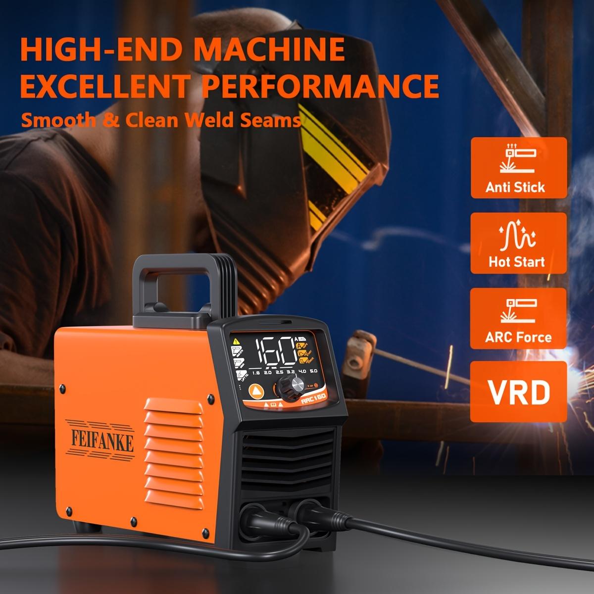 FEIFANKE ARC160A 5PC Rods Stick Welder, Portable 110V/220V Welder Machine,IGBT Inverter Synergic Control Arc Welder with Led Digital Display