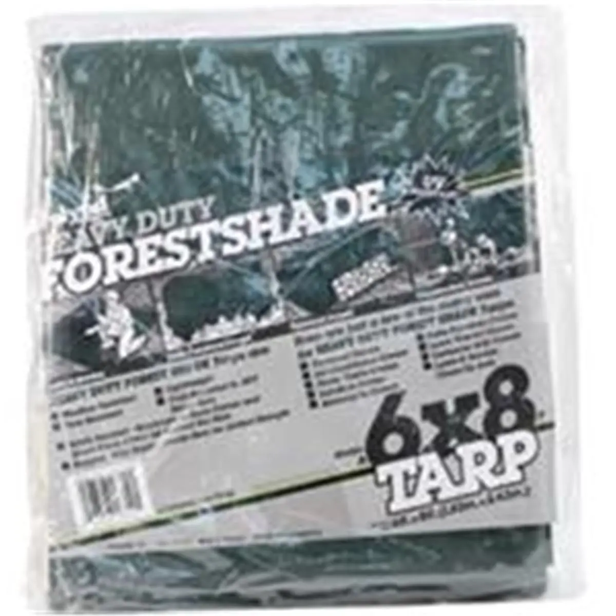 DEWITT COMPANY P-A6X8-P12 Green Forest Shading Tent Tarps, Outdoor Rollable Shade Canopy Tent Accessory for Hiking/Light Outdoor Sun Protection, 1.5 Lbs, 10X10 Weave Count, 9-10 Mil. Uv Resistant Top Coating, Outdoor Camping, Hiking Shade