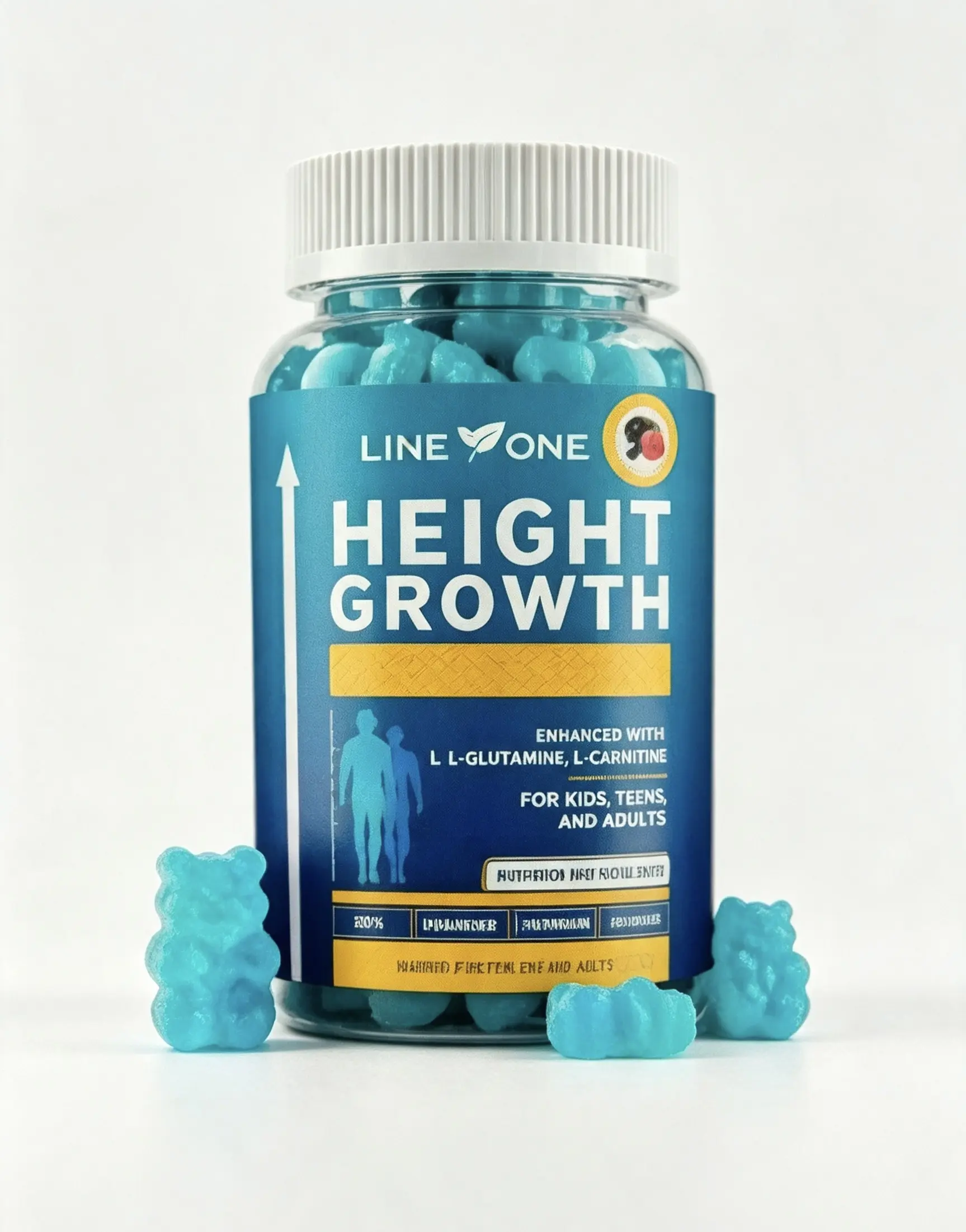 Height Support Vitamin Gummies, Bone Health & Body Development Dietary