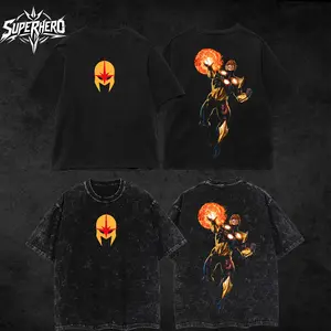[ Superhero Tshirt ] Richard Rider "Nova"- DCU Edition Double Printed Oversize Lightweight Acid Washed Tee Movie TV series Vintage Graphic Design Top Cotton Comic Superheroes Streetwear T-Shirt Clothes Menswear Womenswear.