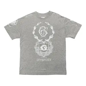 Givenchy Tattoo Logo Short Sleeve Tee Shirt Grey