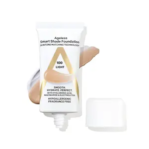 Anti-Aging Foundation, Smart Shade Face Makeup with Hyaluronic Acid, Niacinamide, Vitamin C & E, Hypoallergenic-Fragrance Free, 100 Light, 1 Fl Oz (Pack of 1)