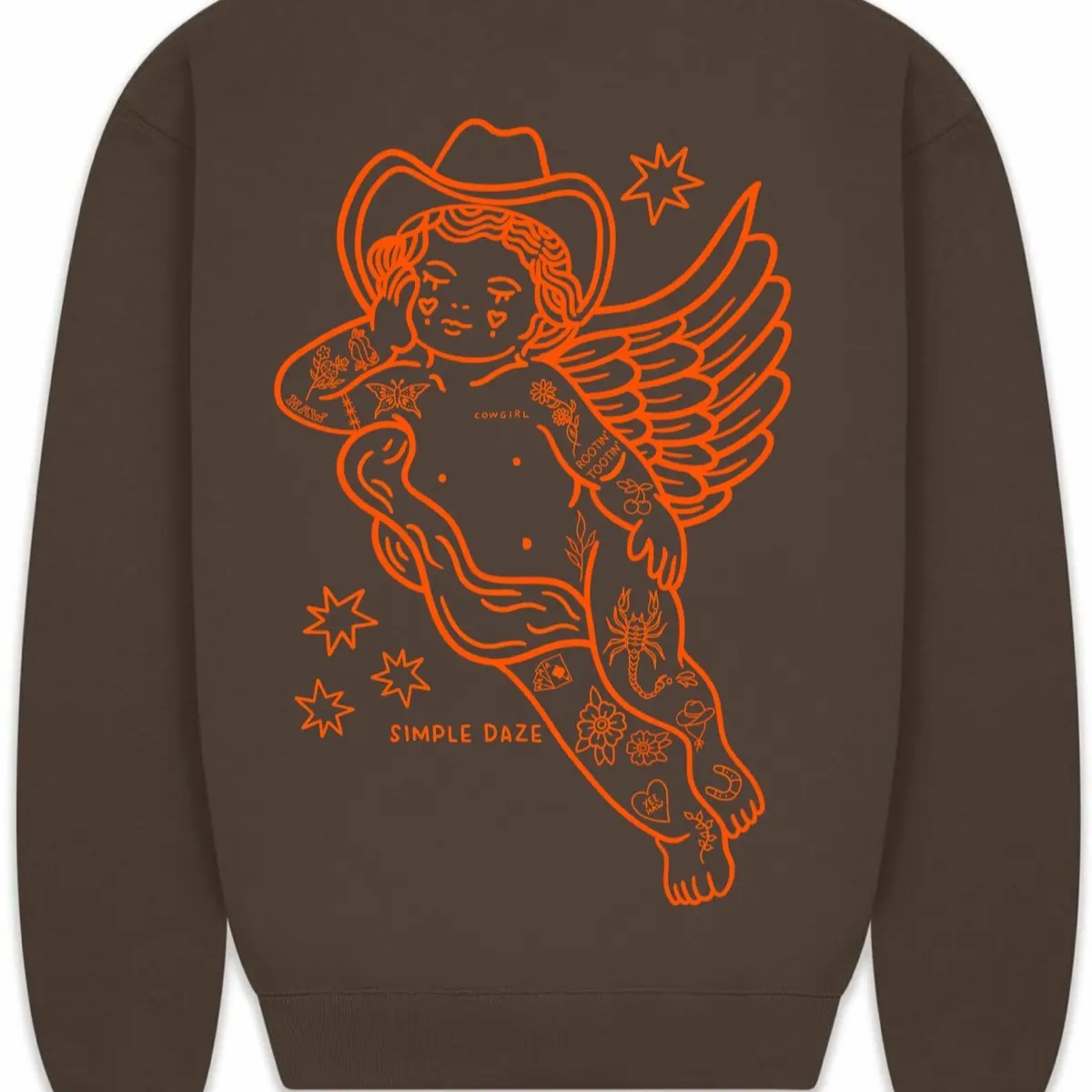 Tattooed cherub sweatshirt