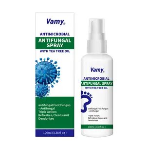 Vamy Antifungal Foot Spray with Tea Tree Oil & Oregano Leaf – 3.38 fl oz (100ml) | Clinically Tested for Athlete’s Foot (Tinea Pedis) | Fights Odor & Fungus | Long-Lasting Protection Gentle Antioxidant Antimicrobial Antibacterial relief