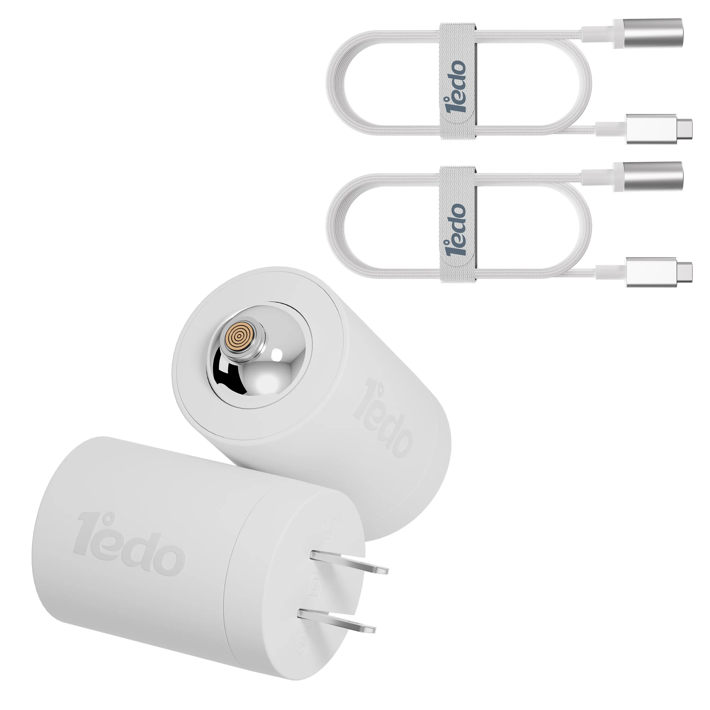 1edo 30W GaN Magnetic Fast Wall Charger with Foldable Plug, 6FT Nylon Braided USB-C Cable, Silicone Body, Battery Protection for Home, Travel, Compatible with iPhone 17/16/15 Series, Samsung Galaxy, iPad, Gift Idea