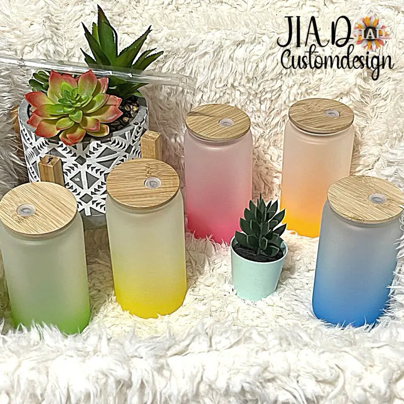Sublimation Glass Cup, 16oz Reusable Clear Tumbler for Heat Transfer DIY Projects, BPA-Free Drinkware for Daily Use