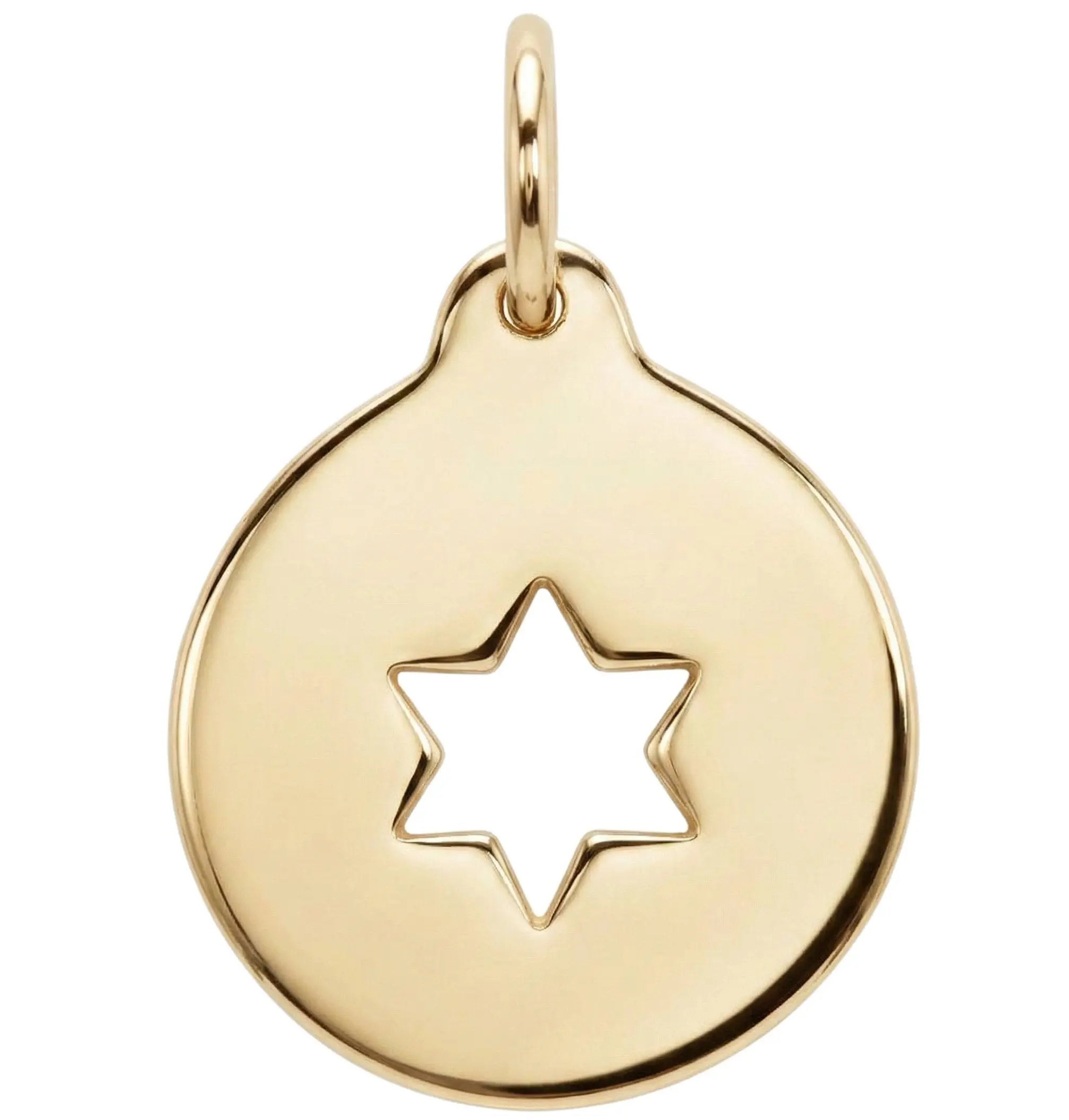 Star of David Cut Out Disk Charm