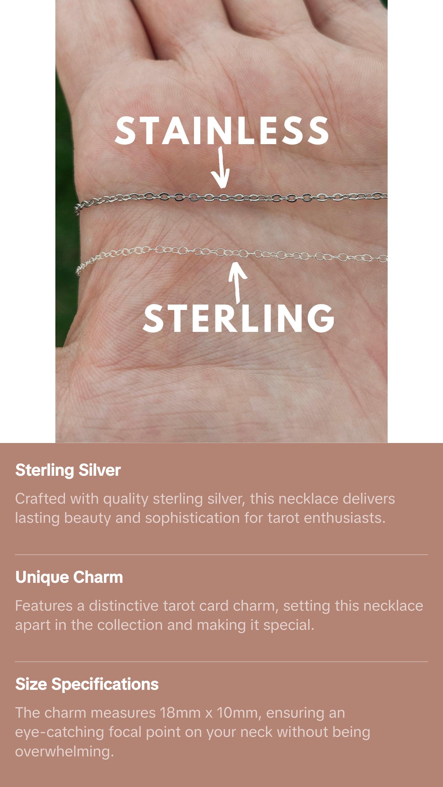 The World Tarot Card Necklace - Sterling Silver