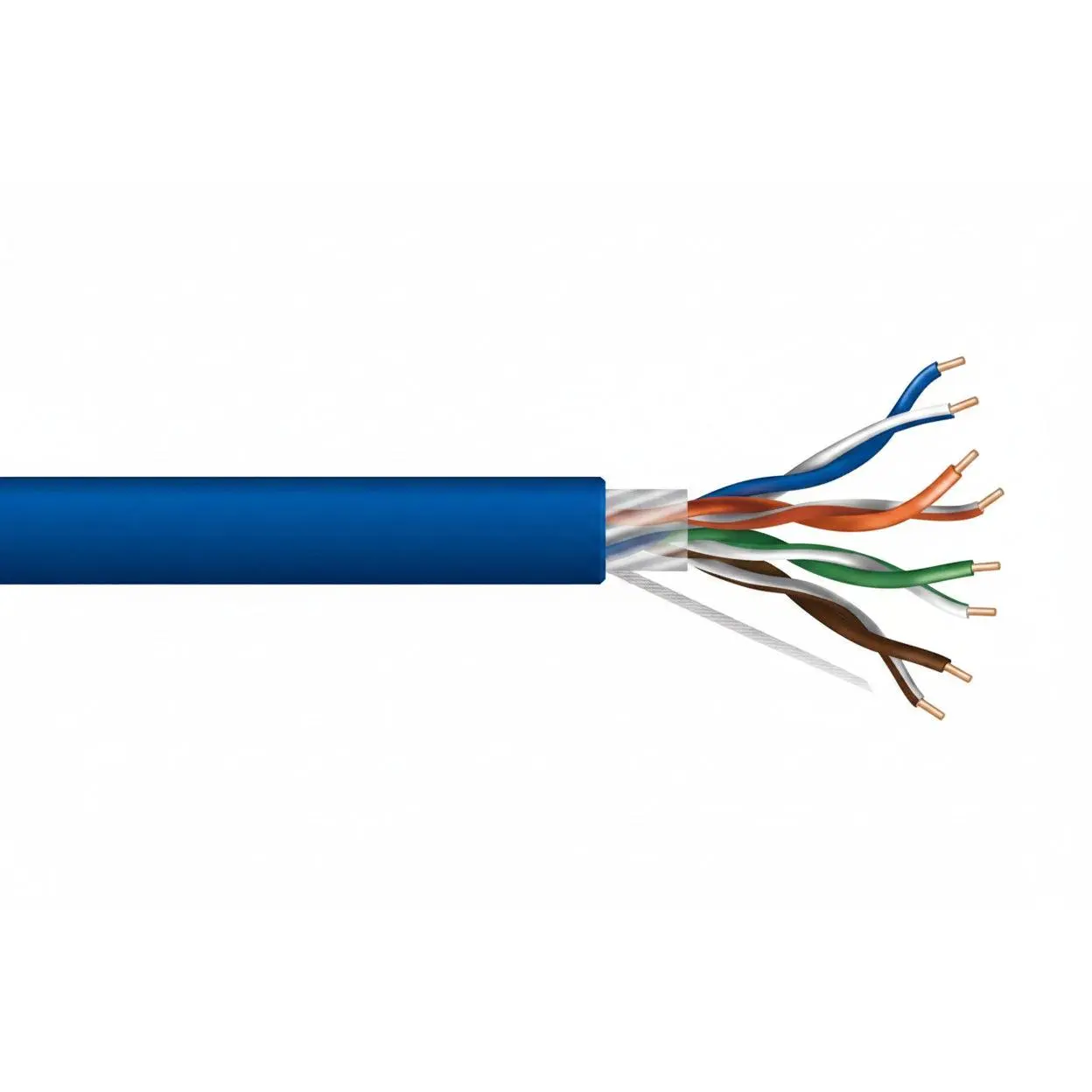 50785506 24/4-Pair Cat 5e Unshielded (U/UTP) Networking Cable, Riser, CMR, 500' (152.4 m) Pull Box, Blue