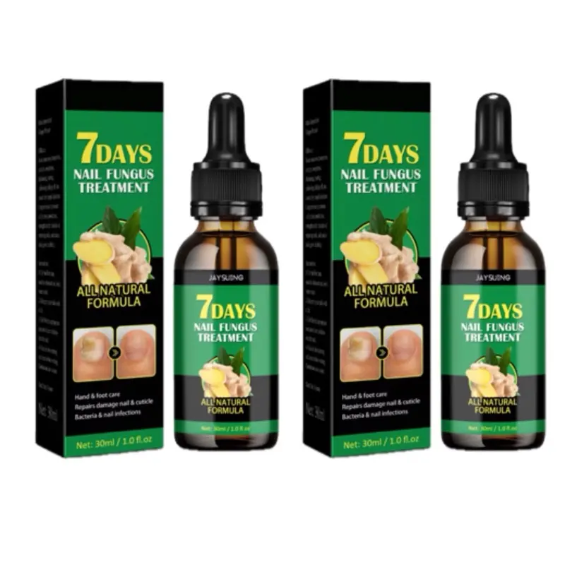 7-Day Toenail Fungus Treatment (2 Pack) Extra Repair for Discolored Nails 30MLx2 - Ginger & Turmeric Extracts for Nourishing Care