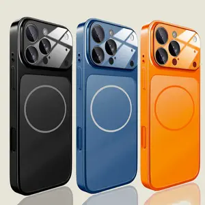 Large window frosted glass magnetic instant change 17 series phone case Cover suitable for Apple/iPhone 17 17Air 16 15 14 13Pro Max original color Star Orange shockproof protective case Protector
