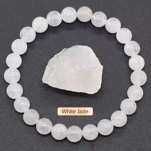 Natural White Jade Calm & Fortune-Blessing Bracelet Inner Tranquility Auspicious Energy Everyday Wear