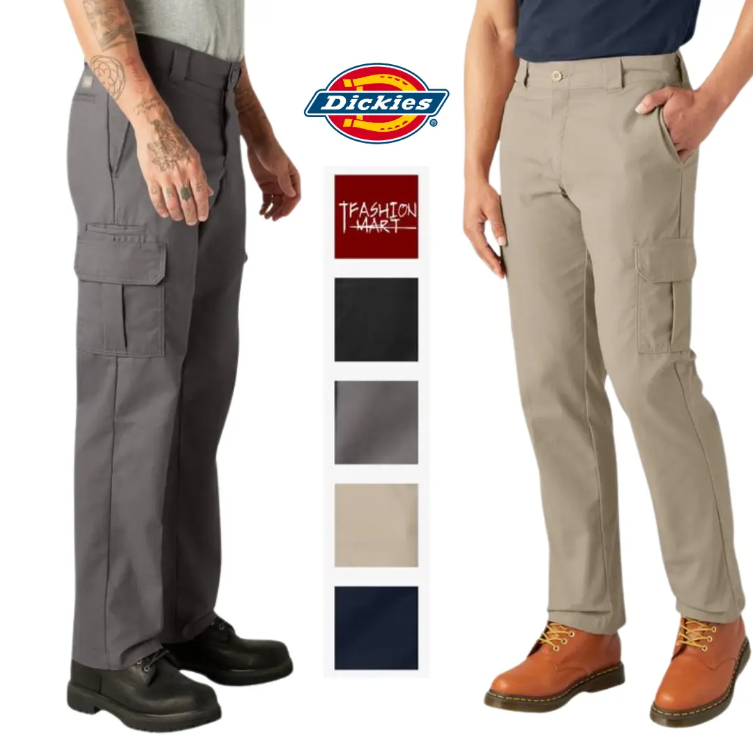 DICKIES FLEX Regular Fit Cargo Pants Dickies Workpants 6 Utility Pockets Casual Fitted Trousers Day
