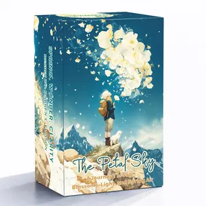 Petals Sky Tarot Cards Set, 78 Cards, 13x8 Cm, Ideal for Intuitive Reading & Beautiful Illustrations, Includes Paper Instructions