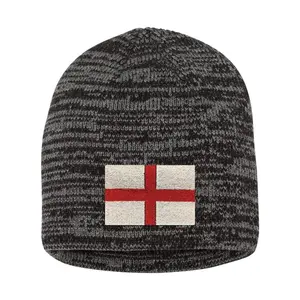 England Flag Embroidered Knit Beanie Cap