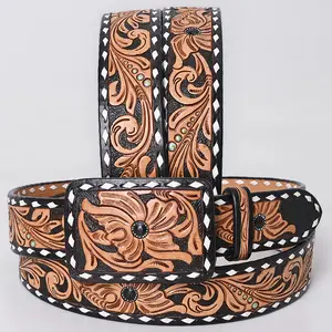 American Darling Beautifully Hand tooled Leather Unisex Belt| Western Belt | Handcrafted